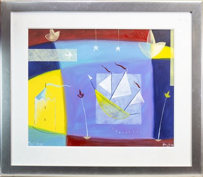 Lot 563 - SAIL AWAY, A WATERCOLOUR BY ADAM BARSBY
