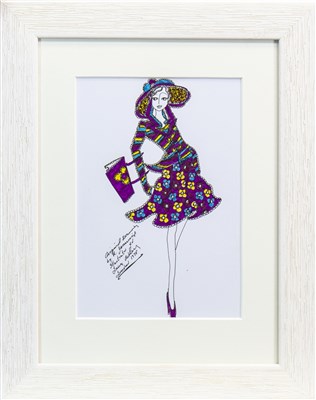 Lot 703 - AN ORIGINAL ILLUSTRATION OF DESIGNS FOR LAURA ASHLEY BY ROZ JENNINGS