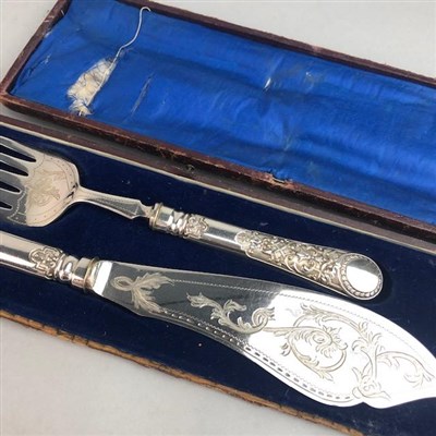 Lot 447 - A LOT OF CASED SETS OF PLATED CUTLERY