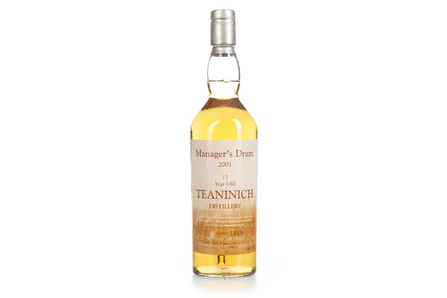 Lot 102 - TEANINICH THE MANAGERS DRAM AGED 17 YEARS