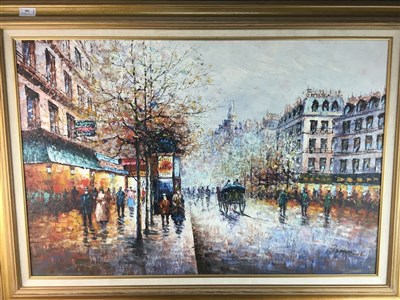 Lot 588 - A MODERN OIL PAINTING AND ANOTHER