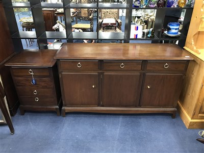 Lot 327 - A STAG MAHOGANY SIDEBOARD AND A STAG CHEST OF DRAWERS