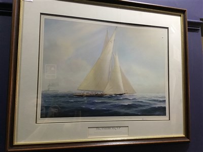 Lot 547 - A PRINT OF THE AMERICA'S CUP AND ANOTHER