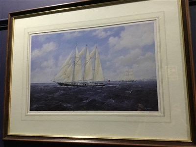 Lot 547 - A PRINT OF THE AMERICA'S CUP AND ANOTHER