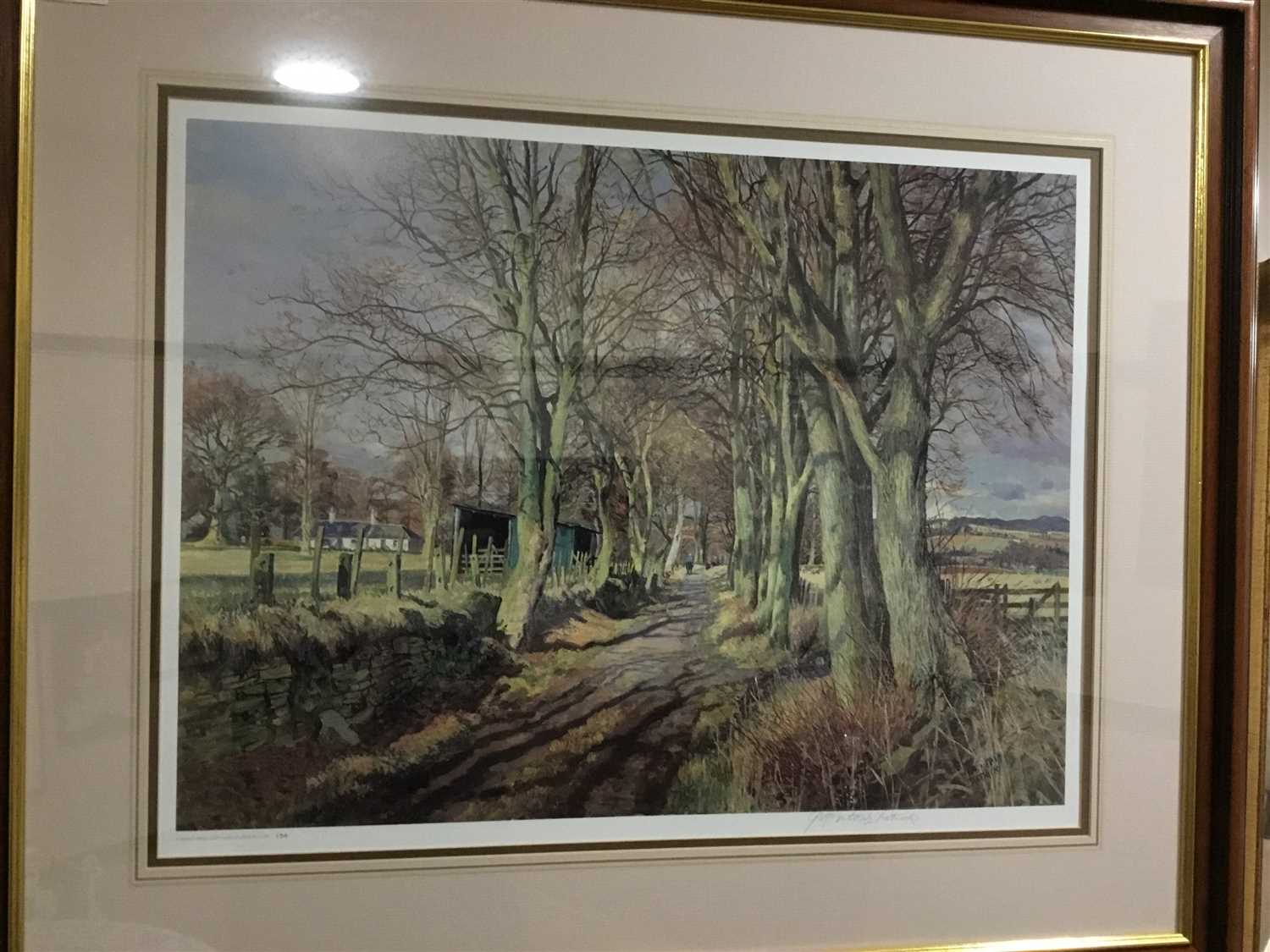 Lot 557 - A COUNTRY LANE, PERTHSHIRE, A PRINT AFTER JAMES MCINTOSH PATRICK
