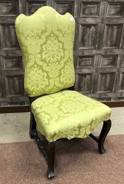 Lot 1675 - AN UPHOLSTERED SINGLE CHAIR