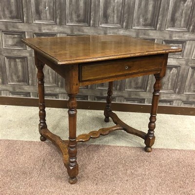 Lot 1684 - A 17TH CENTURY FRENCH WALNUT SIDE TABLE