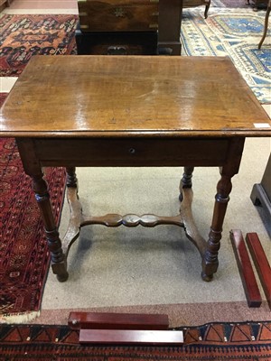 Lot 1684 - A 17TH CENTURY FRENCH WALNUT SIDE TABLE