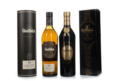 Lot 69 - TWO BOTTLES OF GLENFIDDICH 18 YEARS OLD