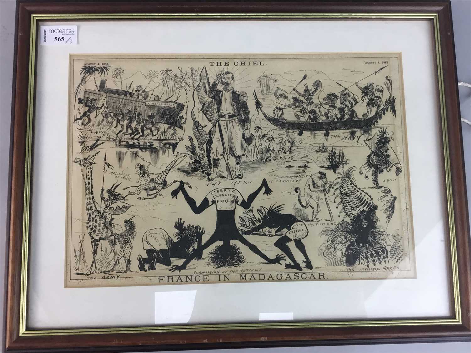 Lot 264 - A PRINT OF MADAGASCAR AND TWO OTHERS