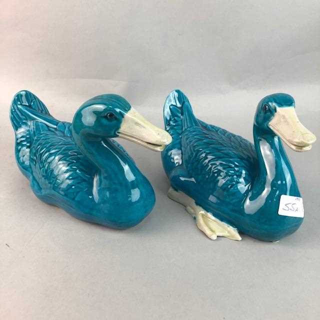 Lot 55 - A PAIR OF CHINESE DUCKS