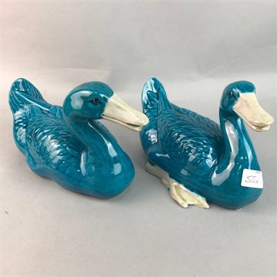 Lot 55A - A PAIR OF CHINESE DUCKS