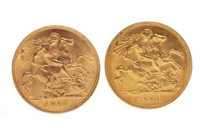 Lot 546 - TWO GOLD HALF SOVEREIGNS 1903  AND 1907