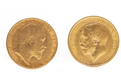 Lot 547 - TWO GOLD HALF SOVEREIGNS, 1909 AND 1912