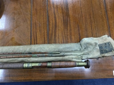 Lot 41 - A LOT OF FLY RODS AND A BRASS REEL
