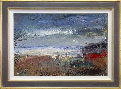 Lot 710 - WALKING ON WEST HAVEN BEACH, AN OIL BY NAEL HANNA