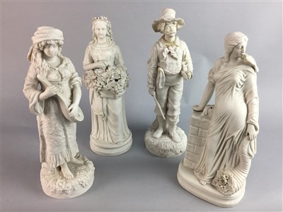 Lot 34 - A GROUP OF FIVE PARIAN WARE FIGURES