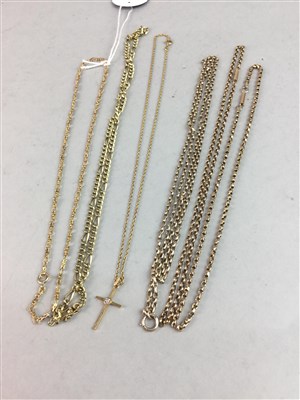 Lot 3 - A LOT OF GOLD AND OTHER NECK CHAINS