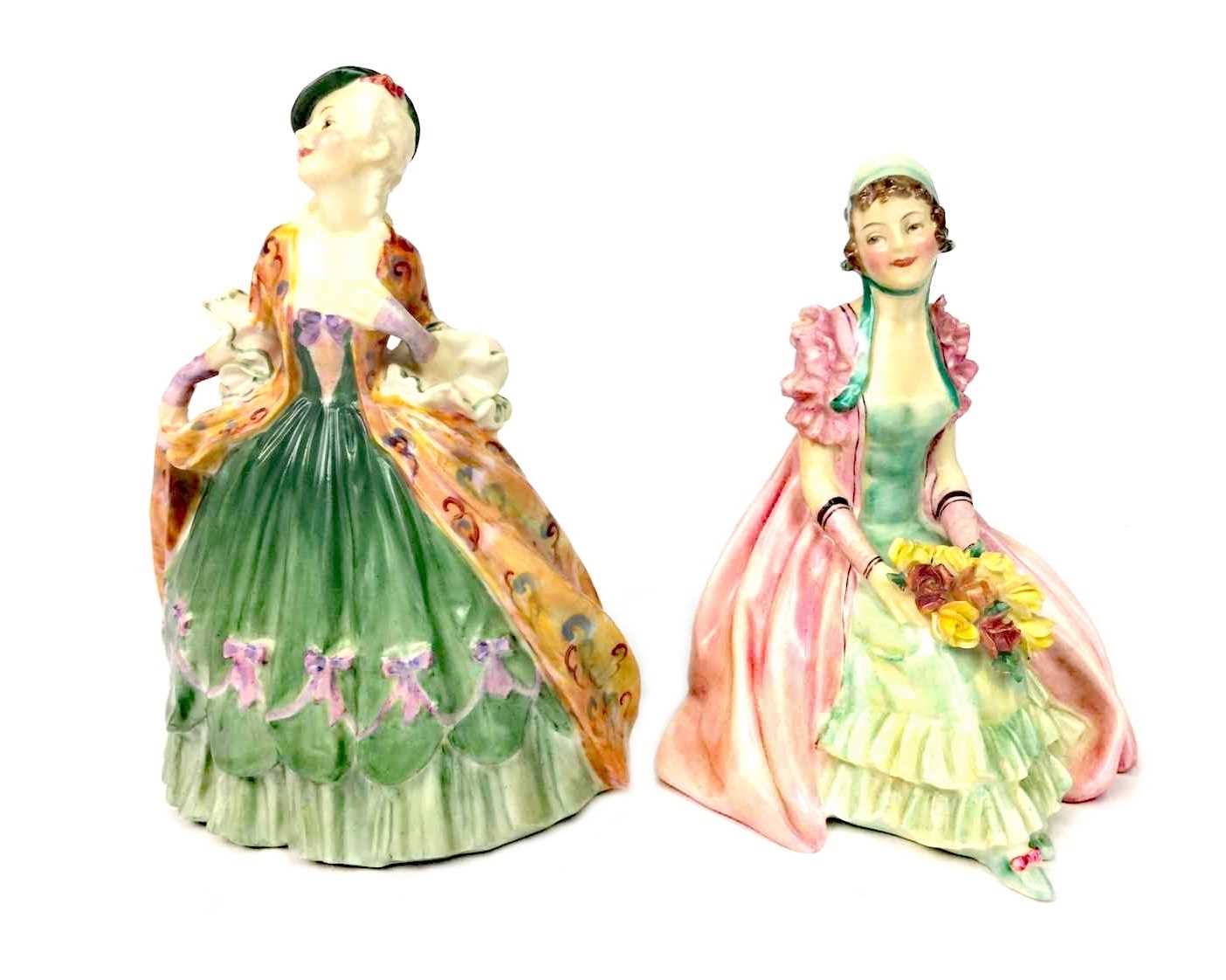 Lot 1266 - A LOT OF TWO EARLY ROYAL DOULTON FIGURES