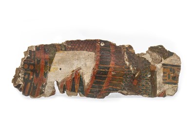 Lot 1135 - AN EGYPTIAN SARCOPHAGUS FRAGMENT