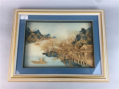 Lot 138 - A 20TH CENTURY CHINESE CORK PICTURE