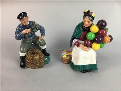Lot 75 - A LOT OF TWO ROYAL DOULTON FIGURES AND A HORSE GROUP