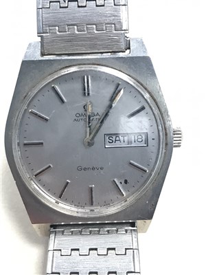 Lot 779 - A GENTLEMAN'S OMEGA AUTOMATIC STAINLESS STEEL WRIST WATCH
