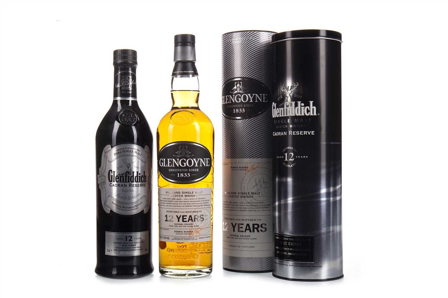Lot 339 - GLENFIDDICH CAORAN RESERVE AGED 12 YEARS AND GLENGOYNE 12 YEARS OLD