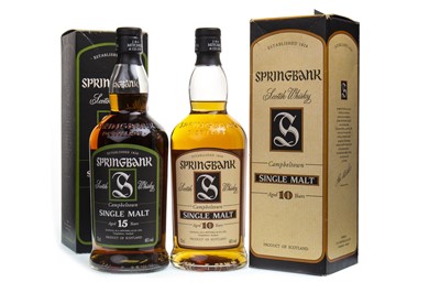 Lot 97 - SPRINGBANK AGED 15 AND 10 YEARS
