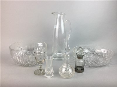 Lot 115 - A LOT OF SEVEN DECANTERS WITH OTHER CRYSTAL ITEMS