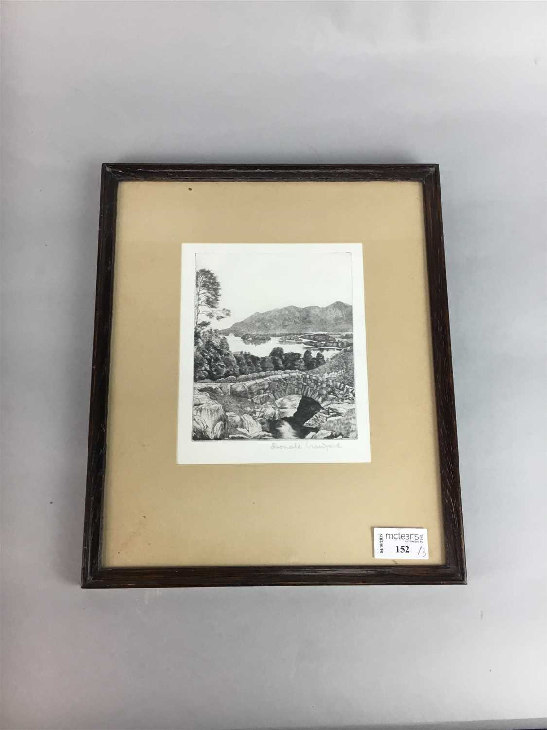 Lot 207 - A LOT OF TWO SIGNED ETCHINGS AND A COLOUR PRINT