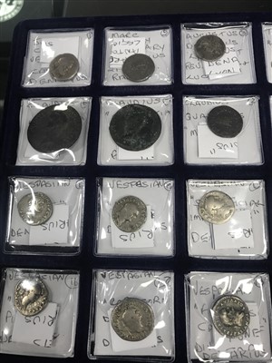 Lot 552 - A LOT OF ROMAN COINS Amendment - some coins have been swapped between this and 553 to correctly reflect the labels underneathSILVER AND COPPER ROMAN COINS