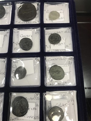 Lot 553 - A LOT OF ROMAN COINS Amendment - some coins have been swapped between this and 554 to correctly reflect the labels underneathSILVER AND COPPER ROMAN COINS