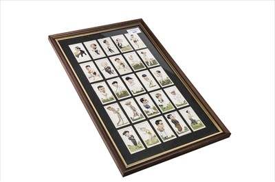 Lot 330 - A FRAMED SET OF 'MEN OF THE MOMENT IN SPORT' CHURCHMAN'S CIGARETTE CARDS