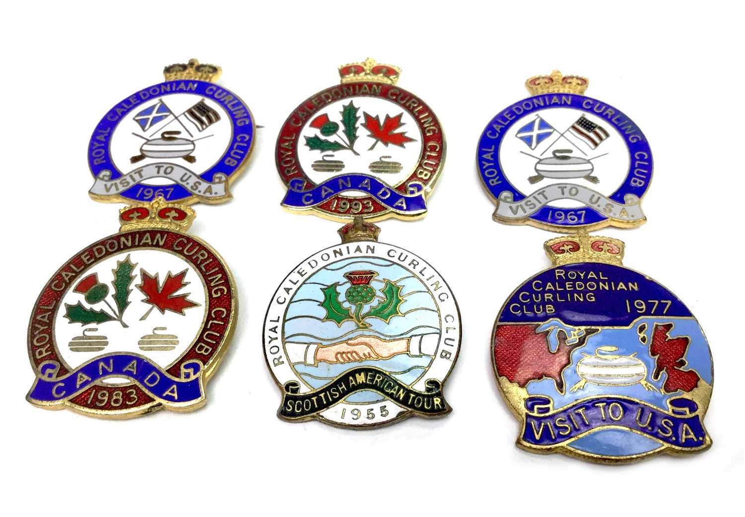 Lot 1848 - A COLLECTION OF ROYAL CALEDONIAN CURLING CLUB BADGES AND ANNUALS