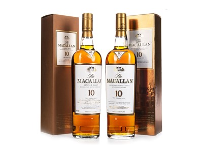 Lot 128 - TWO BOTTLES OF MACALLAN 10 YEARS OLD