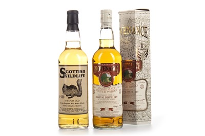 Lot 353 - BRAEVAL 1998 PROVENANCE AGED 10 YEARS AND STRATHMILL SCOTTISH WILDLIFE 10 YEARS OLD