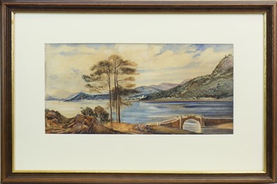 Lot 461 - VIEW TOWARDS INVERARY CASTLE, A WATERCOLOUR BY ANDREW NICHOL