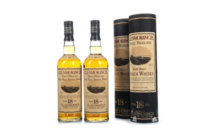Lot 140 - TWO BOTTLES OF GLENMORANGIE 18 YEARS OLD
