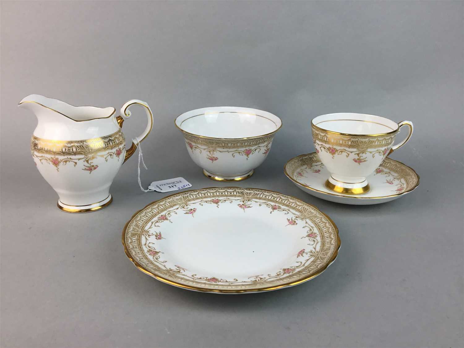 Lot 317 - A TUSCAN FLORAL DECORATED TEA SERVICE AND A JAPANESE COFFEE SERVICE