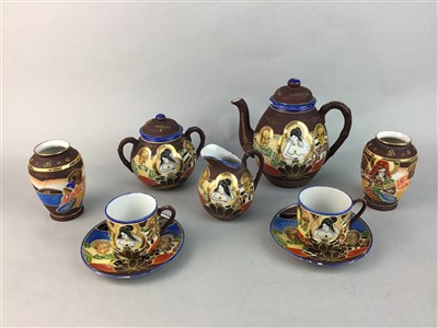Lot 317 - A TUSCAN FLORAL DECORATED TEA SERVICE AND A JAPANESE COFFEE SERVICE