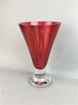 Lot 373 - A WATERFORD CRYSTAL GLASS VASE