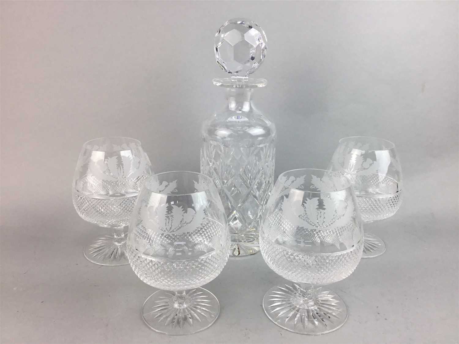 Lot 374 - A GROUP OF EDINBURGH CRYSTAL AND A CRYSTAL DECANTER