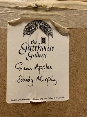 Lot 738 - GREEN APPLES, AN OIL BY SANDY MURPHY
