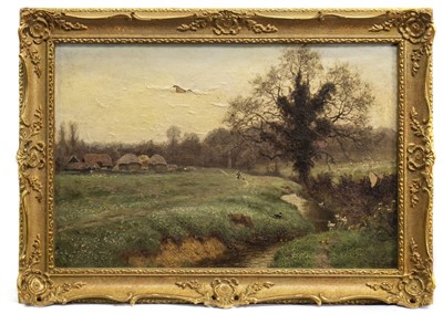 Lot 522 - LANDSCAPE, AN OIL BY GEORGE GIBBS