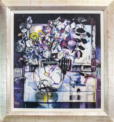 Lot 573 - THE GLASS BOWL, A PASTEL BY STEPHEN CARRUTHERS