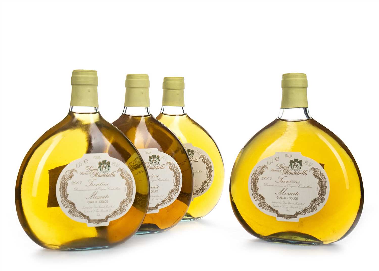 Lot 1018 - FOUR BOTTLES OF FRENTINO MOSCATO 2003 DOLCE