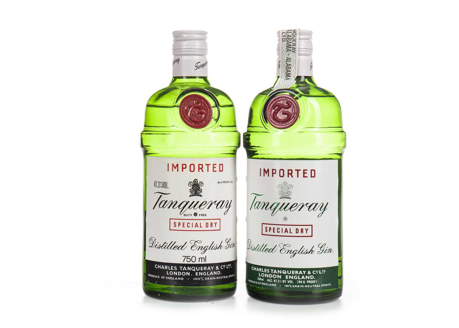 Lot 1025 - TWO BOTTLES OF TANQUERAY GIN
