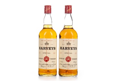 Lot 432 - TWO BOTTLES OF HARVEYS THE THIN RED LINE