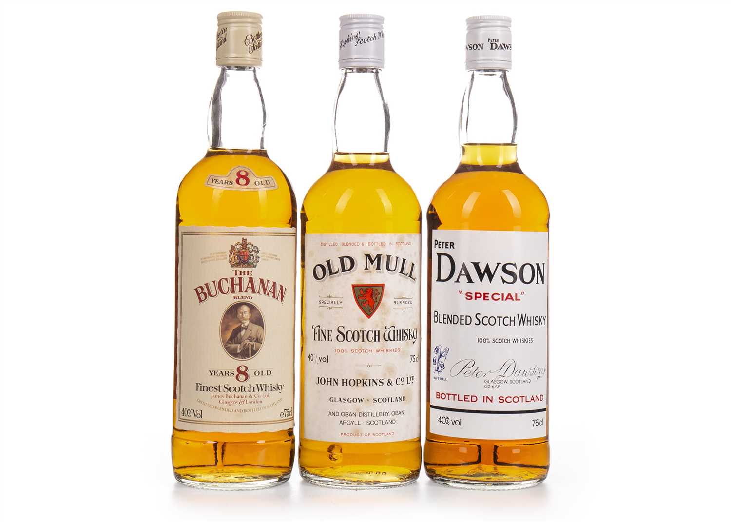 Lot 433 - OLD MULL, PETER DAWSON SPECIAL AND THE BUCHANAN BLEND